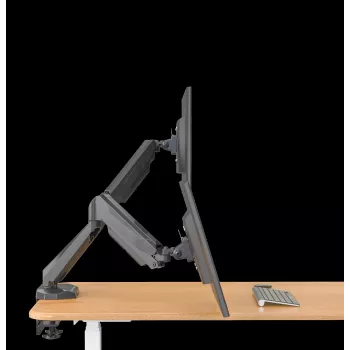 Rockstable RS-MM011B Profesionalus dviejų monitorių stalo laikiklis - spaustuvas/varžtas - 16 kg - 15-32 coliai - 100x100 mm - juodas