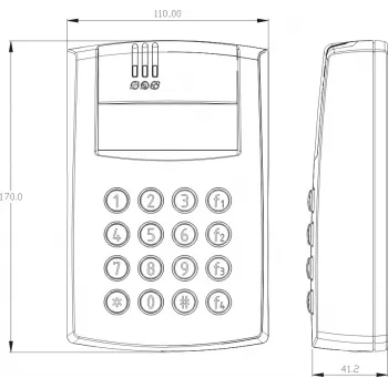 ROGER PR602LCD-DT-O tinklo prieigos valdiklis su LCD, RACS 5, 4000 vartotojų