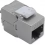 ROLINE Cat.6A STP Keystone lizdas, GHMT sertifikuotas, be įrankių 180° prijungimas, cinko liejimo ekranuotas modulis 21.17.0328