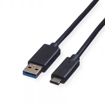 ROLINE GREEN USB 3.2 Gen 1 kabelis, USB A-C, ST/ST, juodas, 2 m (11.44.9012)