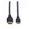 ROLINE HDMI High Speed laidas su Ethernet, HDMI Type A kištukas į Mini HDMI Type C kištukas, 1 m, juodas