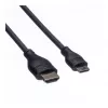 ROLINE HDMI High Speed laidas su Ethernet, HDMI Type A kištukas į Mini HDMI Type C kištukas, 1 m, juodas