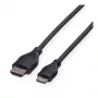 ROLINE HDMI High Speed laidas su Ethernet, HDMI Type A kištukas į Mini HDMI Type C kištukas, 1 m, juodas