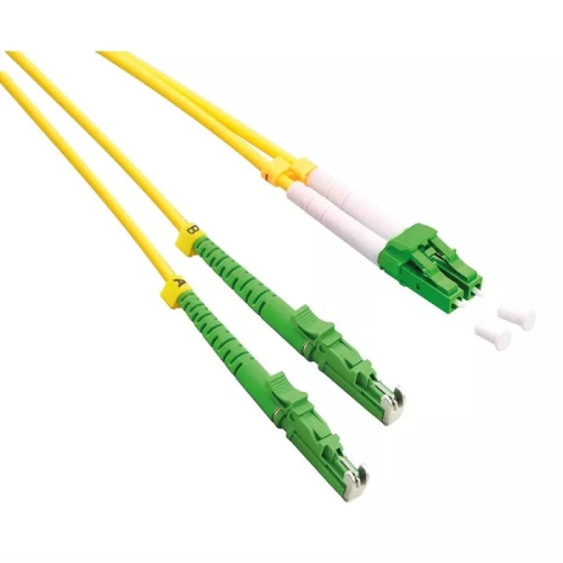 ROLINE OS2 vienmodis dvigubas optinis pataisos kabelis, LSH/APC į LC/APC, 9/125µm, LSOH, geltonas, 2m