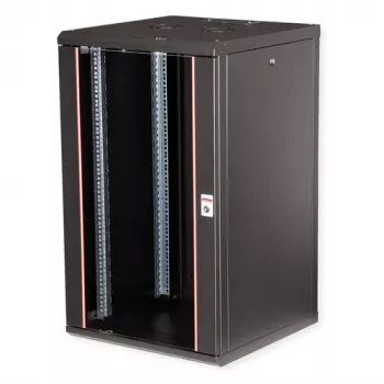ROLINE Pro 20U 19 colių sieninis tinklo spintos korpusas 600x600 mm, juodas (RAL 9005) 26.21.0179