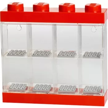 Room Copenhagen LEGO Minifigūrų vitrina 8 Raudona permatoma