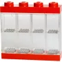 Room Copenhagen LEGO Minifigūrų vitrina 8 Raudona permatoma