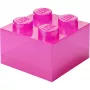 Room Copenhagen LEGO Storage Brick 4 Top Lid Glitter Pink/Transparent