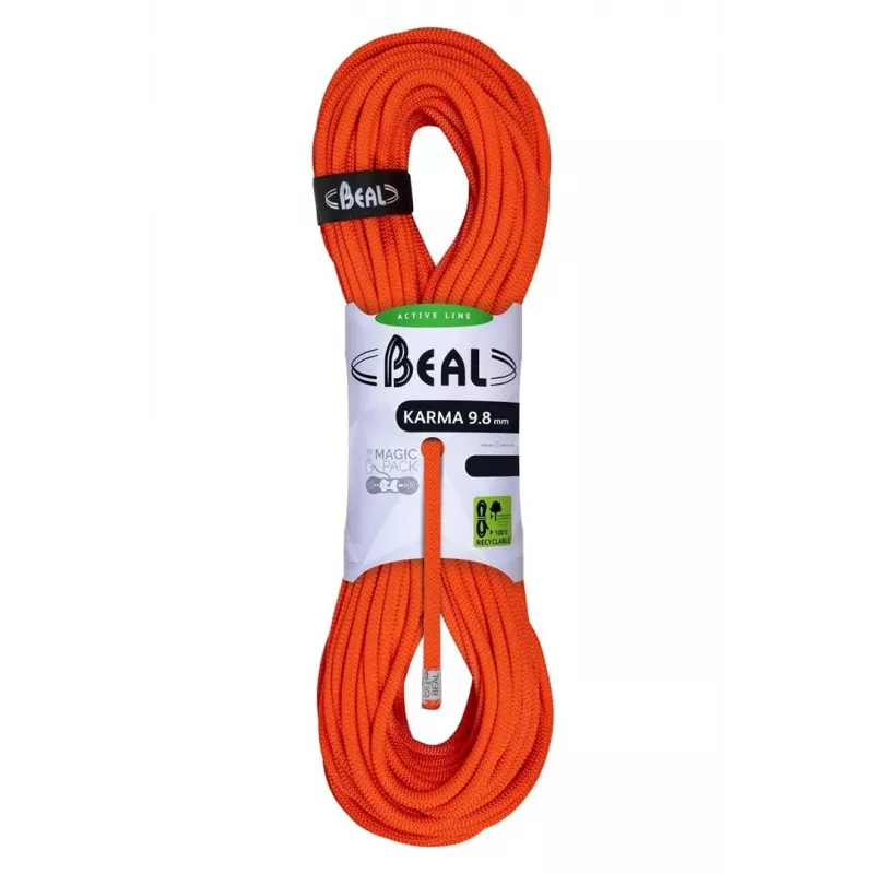 Virvė 9.8mm 80m vientisai oranžinė BEAL