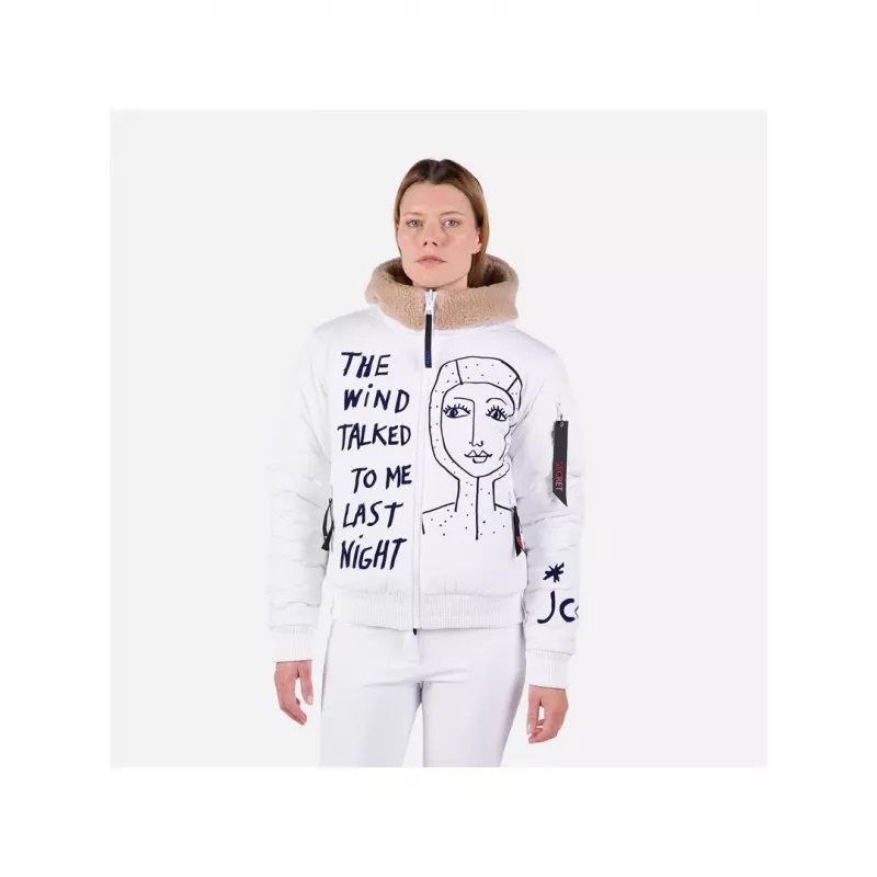 Rossignol W Yety Fleecy Bomber Jacket White