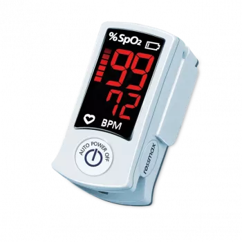 ROSSMAX SB100 Fingertip Pulse Oximeter su SpO2 ir pulso dažnio stebėjimu, dviejų spalvų LED ekranu, 6 rodymo režimais, automatiniu išsijungimu, žemos baterijos indikatoriumi, naudojimui namuose ir klinikinėje praktikoje