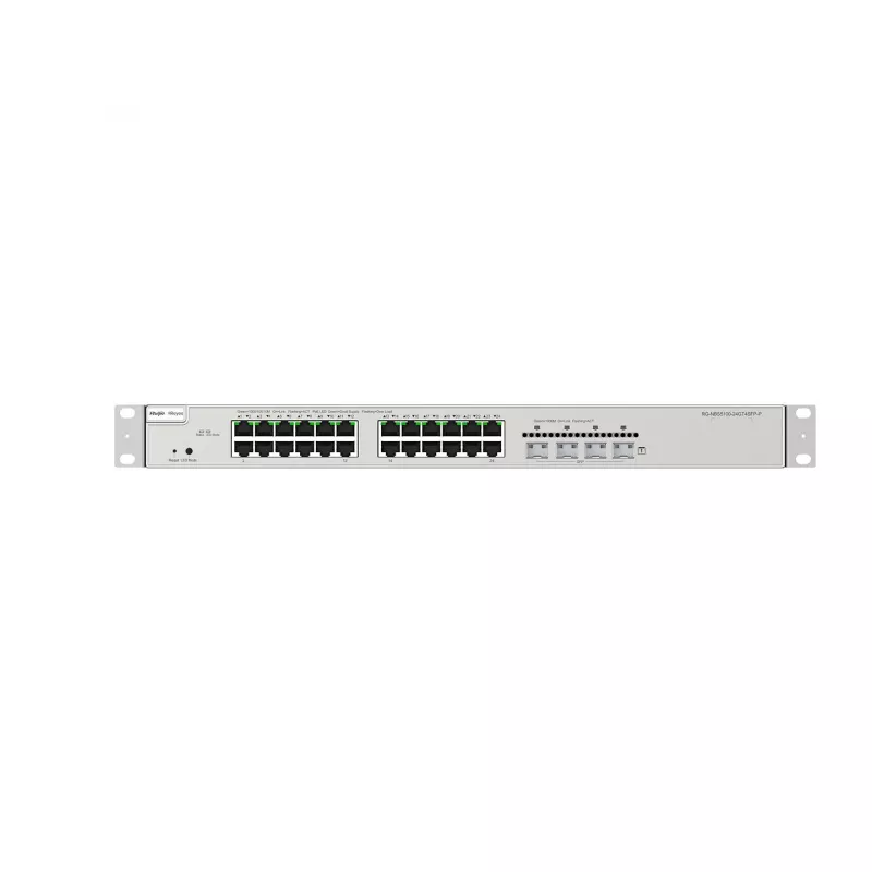 Ruijie Networks RG-NBS5200-24GT4XS-P 24 prievadų Gigabitinis 3 sluoksnio valdomas PoE+ komutatorius su 4 x 10G SFP+ uplink