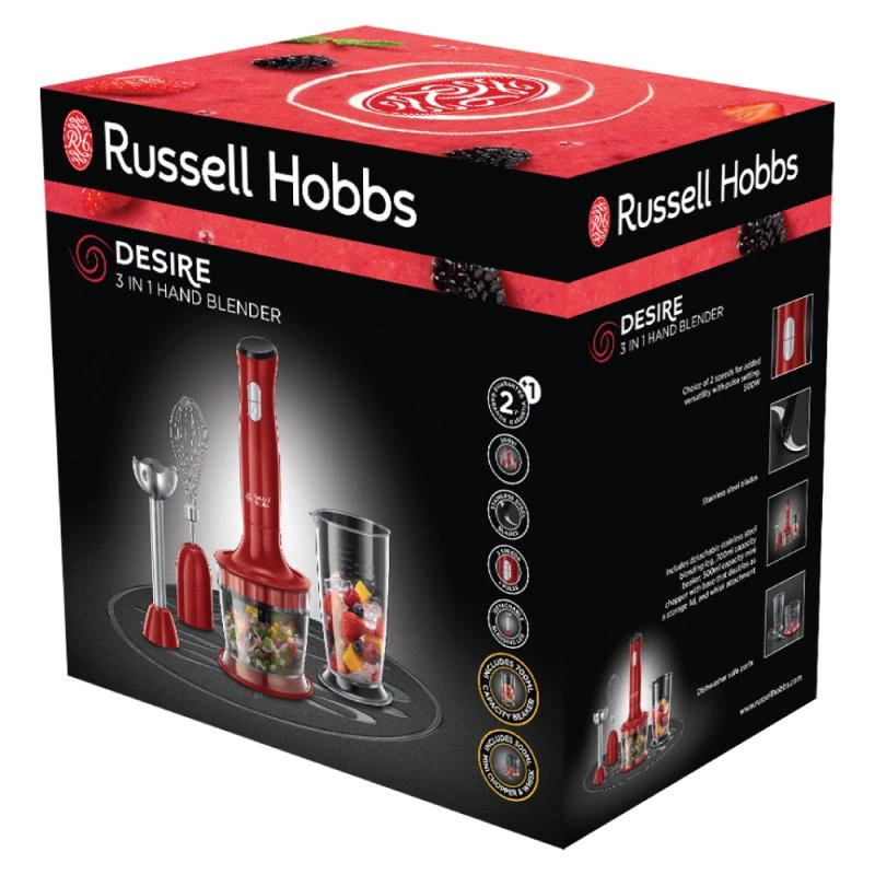 Russell Hobbs Desire 3-in-1 Panardomasis Maišytuvas Raudonas 24700-56