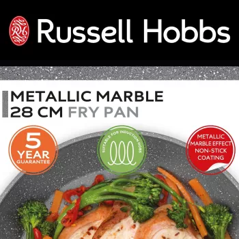 Russell Hobbs RH028001EU7 Metallic Marble Frypan 28cm