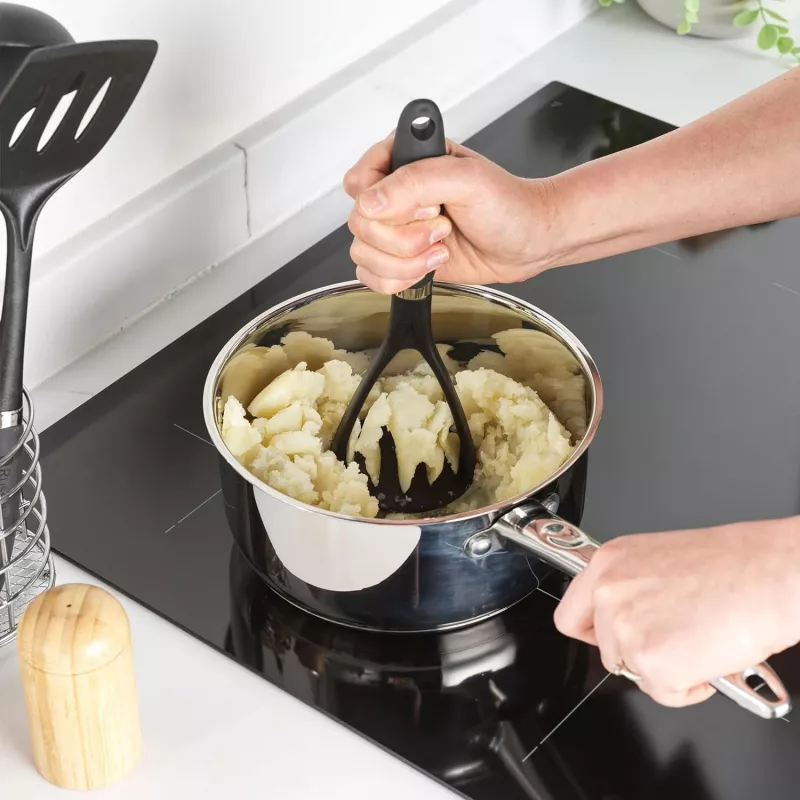 Russell Hobbs RH03026EU7 5 dalių indų rinkinys su besisukančiu stovu, juoda ir sidabrinė