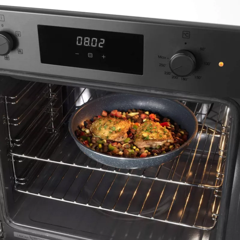 Russell Hobbs RH03296 Nightfall Stone 4 dalių keptuvių rinkinys su nuimamomis rankenomis Smart Clip