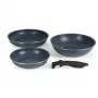 Russell Hobbs RH03296 Nightfall Stone 4 dalių keptuvių rinkinys su nuimamomis rankenomis Smart Clip