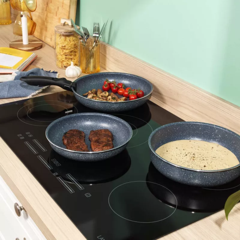Russell Hobbs RH03297 Nightfall Stone 4 dalių Smart Clip keptuvių rinkinys