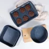 Russell Hobbs RH03858 Nightfall Stone kepimo skarda 2 vnt., anglinis plienas, nelipni, tinka orkaitei iki 230°C, stačiakampė, tamsiai pilka/juoda