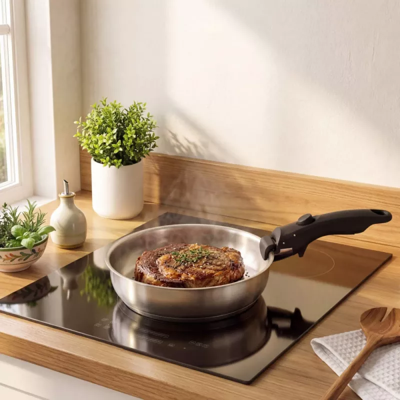 Russell Hobbs RH04033 Nerūdijančio plieno 4 dalių Smart Clip keptuvių rinkinys