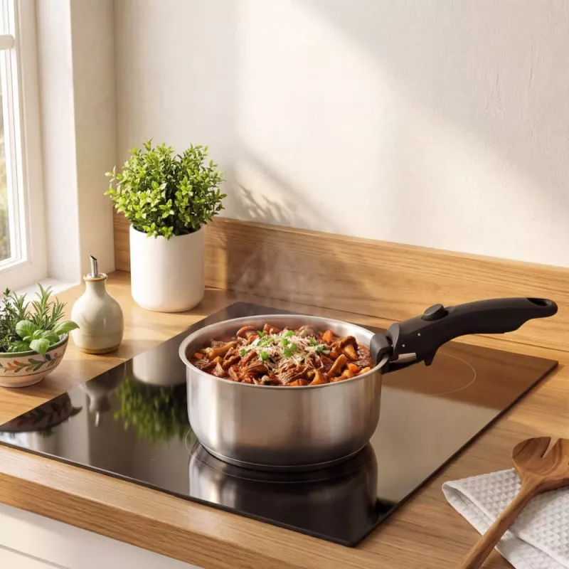 Russell Hobbs RH04034 Nerūdijančio plieno 4 dalių Smart Clip puodų rinkinys