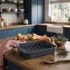 Russell Hobbs RH04097 Nightfall Stone kepimo indas su grotelėmis - pilka, anglinis plienas, 38 cm