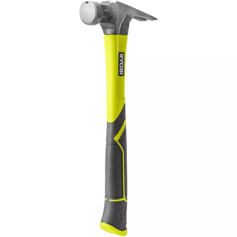 RYOBI Claw Hammer RH16FSS (Green/Grey, Magnetic Nail Holder)