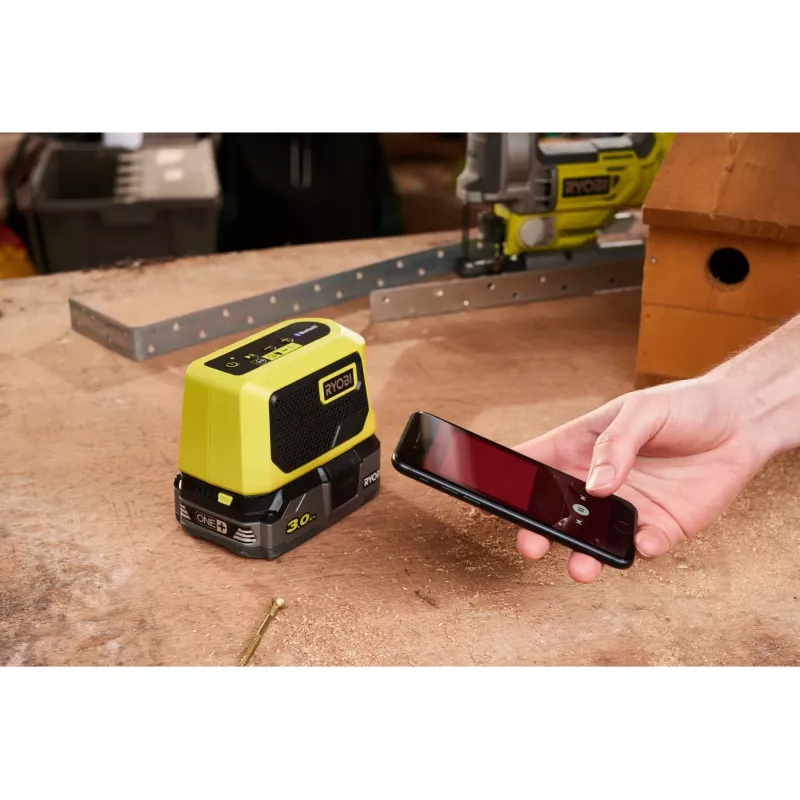 RYOBI ONE+ 18V Bluetooth Mini Garsiakalbis (Žalia/Juoda, Tik Korpusas)