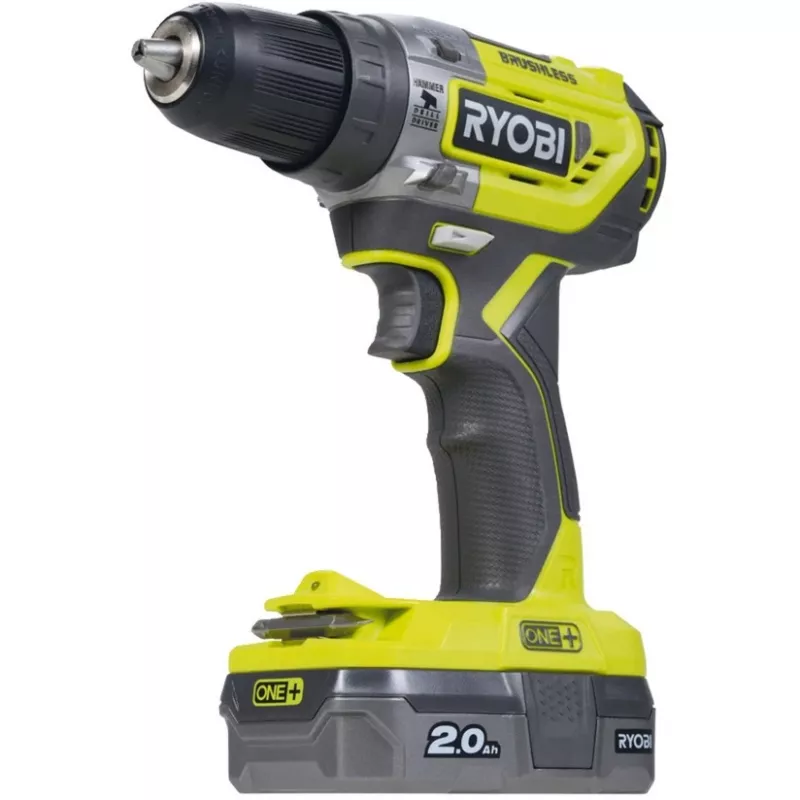 RYOBI ONE+ 18V akumuliatorinis smūginis gręžtuvas R18PD5-220S, 2x 2.0Ah Li-Ion baterijos