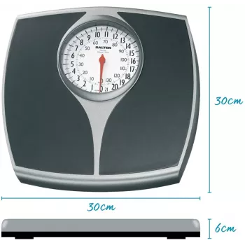 Salter 148 BFEU12 Mechaninės svarstyklės - Baltos, 130 kg talpa, Analoginis ciferblatas