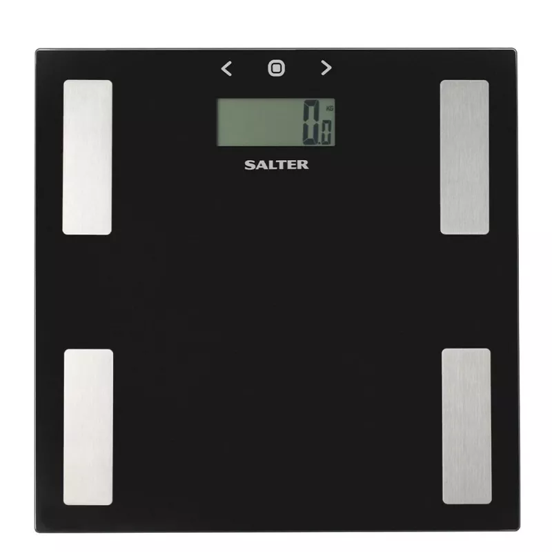 Salter 9150 BFEU12 Black Glass Analyser Bathroom Scales