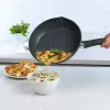 Salter BW09071AR Easy Pour 2 vnt. keptuvių rinkinys - 20 cm ir 24 cm, kaltas aliuminis, be PFOA neprideganti danga, tinka indukcinėms kaitlentėms, juoda/pilka