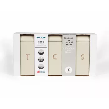 Salter BW13729OEU7 Pebble 3 vienetų indų rinkinys Stone, Beige