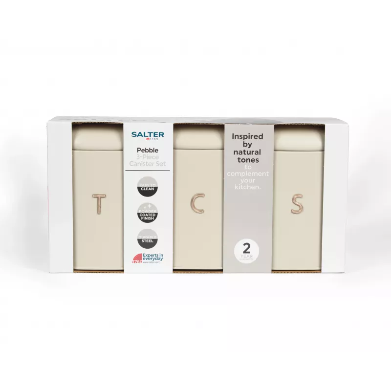 Salter BW13729OEU7 Pebble 3 vienetų indų rinkinys Stone, Beige