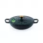 Salter BW13772GR Chester 2.8L Shallow Cast Iron Casserole Pot 30 cm, Green