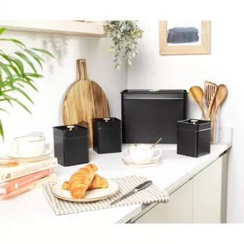 Salter BW14372 Alchemy 4-Piece Countertop Set, Black