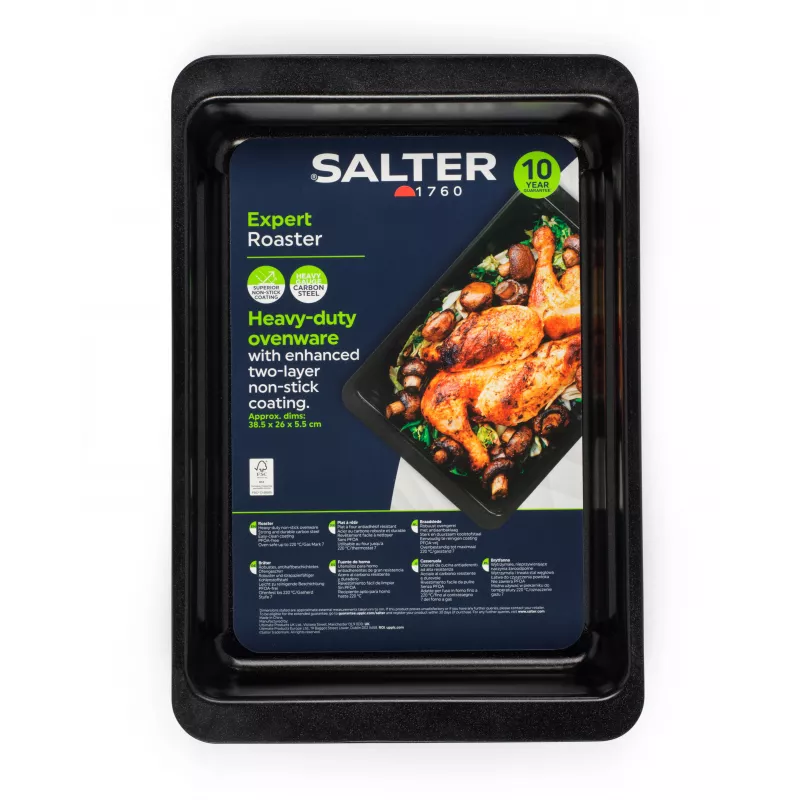 Salter BW14525 Expert Roaster - Juoda, 40 cm, Anglinis plienas, Nelipanti danga