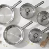Salter BW14629 Expert 5 dalių keptuvių rinkinys - Kaltinis aliuminis, nelipni danga, tinka indukcinėms kaitlentėms, juoda