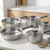 Salter BW14629 Expert 5 dalių keptuvių rinkinys - Kaltinis aliuminis, nelipni danga, tinka indukcinėms kaitlentėms, juoda