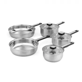 Salter BW14629 Expert 5 dalių keptuvių rinkinys - Kaltinis aliuminis, nelipni danga, tinka indukcinėms kaitlentėms, juoda