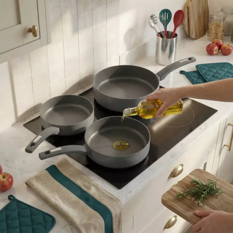 Salter BW14714 Alto 24cm keptuvė - Kaltinis aliuminis, be PFOA neprideganti danga, tinka indukcinėms kaitlentėms, anglies pilka