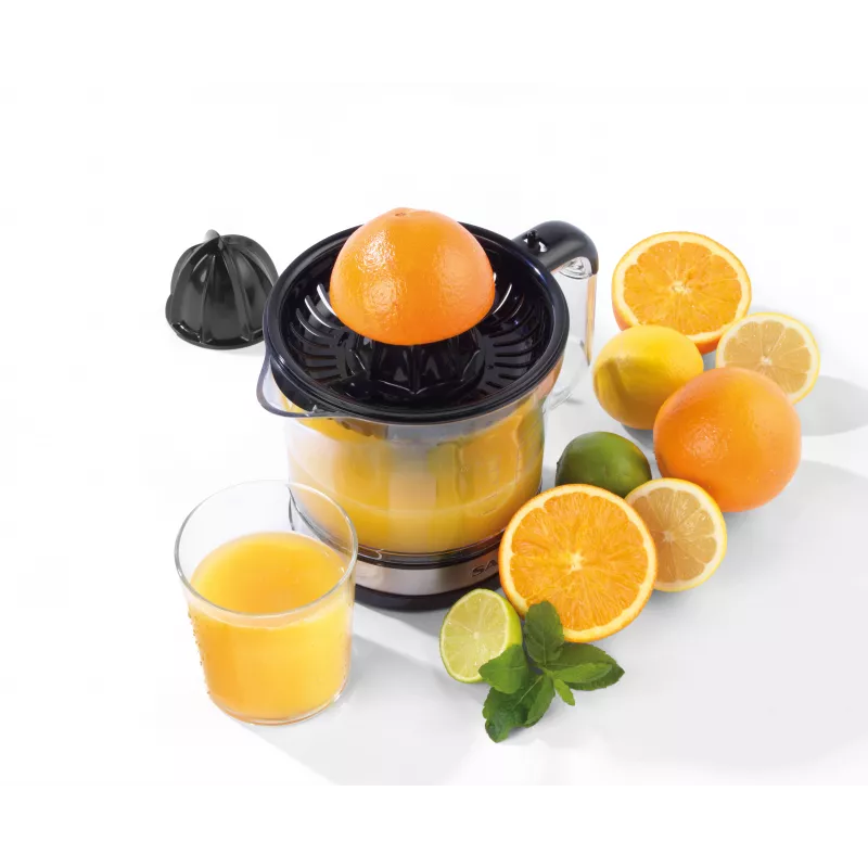 Salter EK5025FVDE elektrinė citrusinių vaisių spaustuvė, 60 W, 1,2 L, juoda/sidabrinė