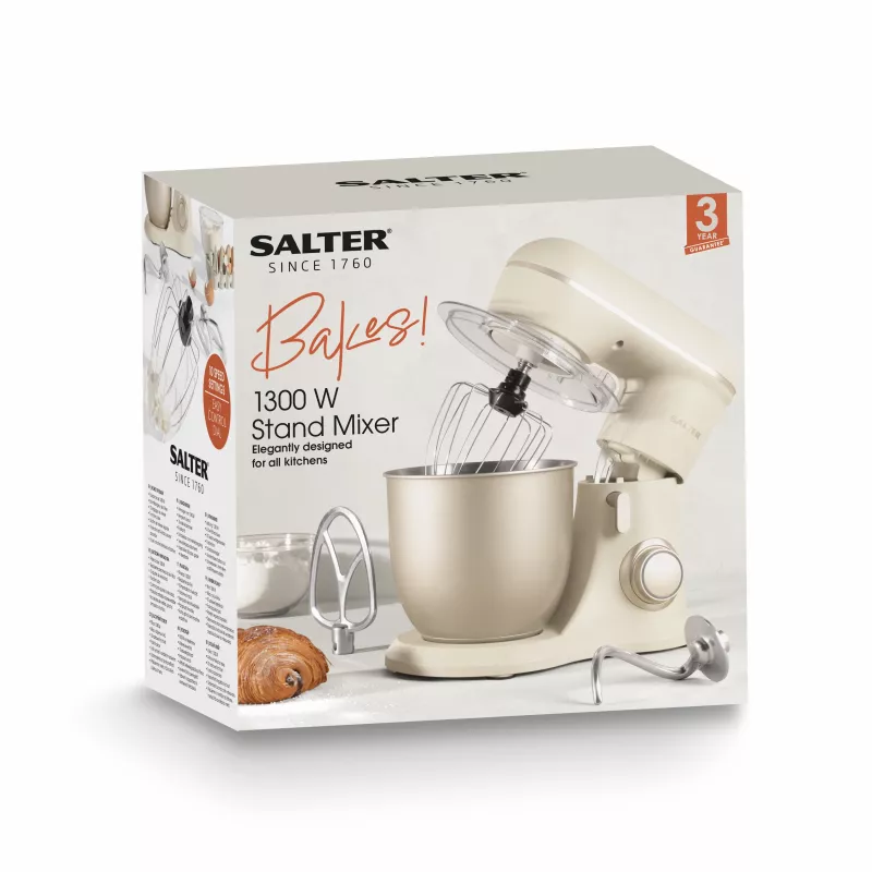 Salter EK5511SBOFVDE Bakes Stand Mixer 1000W 5L Juoda