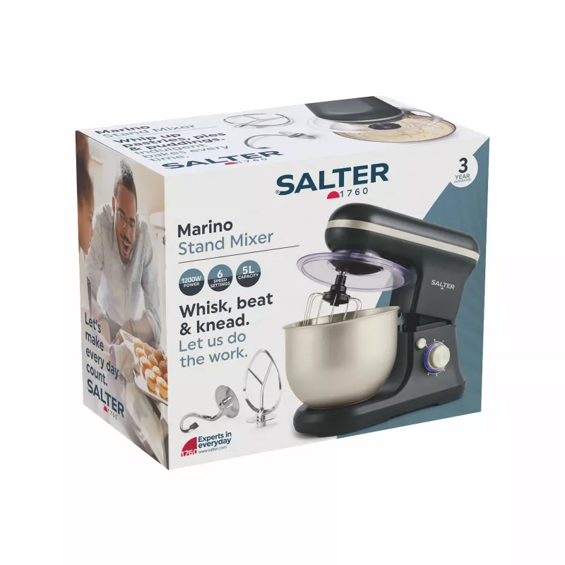 Salter EK5620BGRYFVDE Marino Stovimas Maišytuvas 1000W 5L Pilka