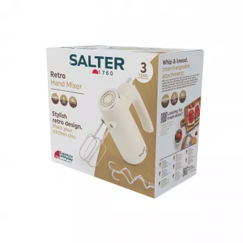 Salter EK6684CRMVDE Retro Rankinis Plaktuvas 250W Kreminis