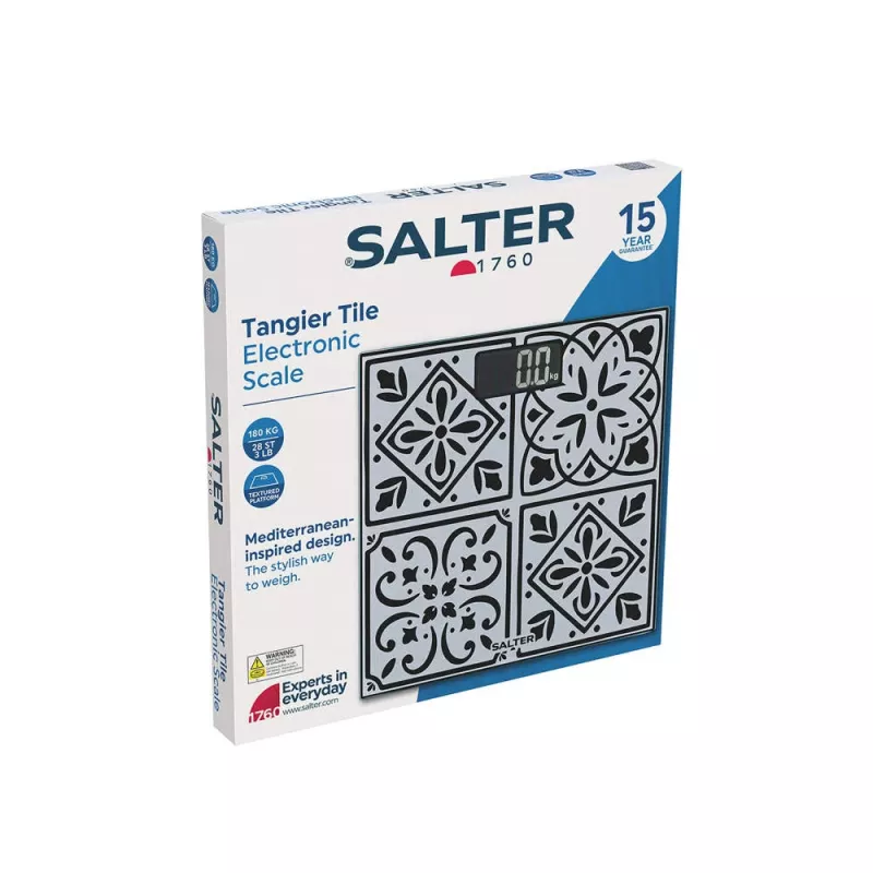 Salter SA00702TCFEU12 Tanger Tile elektroninės virtuvinės svarstyklės, 5 kg / 1 g, įvairiaspalvės