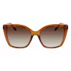 Salvatore Ferragamo SF1026S-261 Moteriški katinuko formos akiniai nuo saulės Havana rudi gradientiniai 54mm