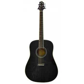 Samick D-4 TBK akustinė gitara - Dreadnought, eglės viršus, Trans Black