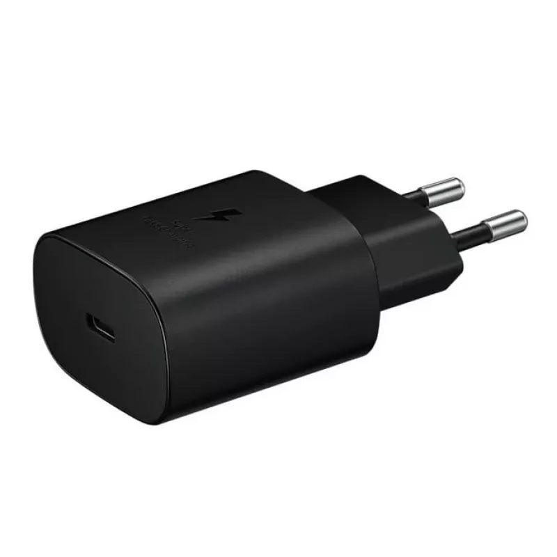 Samsung 25W USB-C Super Fast Charging kelioninis adapteris su USB-C į USB-C kabeliu - juoda