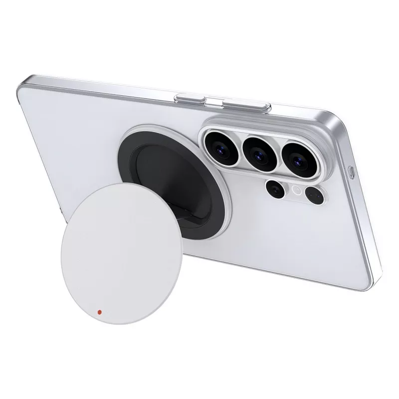 Samsung by Hochuen 360° magnetinis stovas stalviršiui išmaniesiems telefonams ir planšetiniams kompiuteriams – sidabrinis, universalus, sulankstomas, aliumininis su N52 magnetais